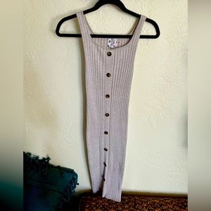 Sleeveless Sweater Dress XS Taupe